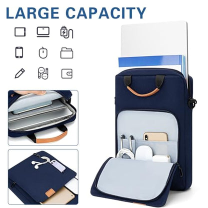 Laptop Sleeve Bag for 16 Inch MacBook Pro/Max M1 M2 M3 M4 M5 15 Inch MacBook Pro/Air M2 M3 M4 M5, Waterproof Protective Lightweight Laptop Computer Cover Bag, Navy Blue - color: Navy Blue, size: 15-16 Inch