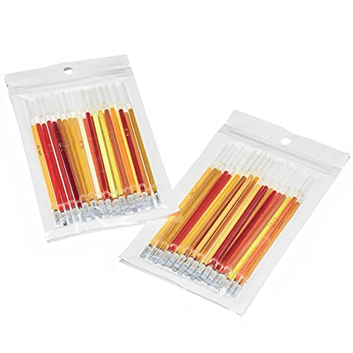 OfficeGoods Gel Pen Refills - 24 Individual Colors - Fits Most Gel Pens - Fast Drying Ink - 2 Pack - Yellows, Oranges & Reds - color: Yellow-red