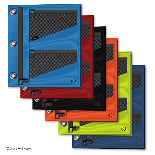 iScholar Jumbo Expandable Pencil Pouch, 3 Pockets, Color Will Vary (55035) - style: Jumbo