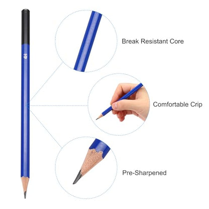 PATIKIL 4H Drawing Pencils for Sketching, 12PCS Sketch Pencils for Drawing Art Pencils Graphite Wood Pre-sharpened for Drawing Sketching Artists, 4H Pencils - size: 1 Count (Pack of 1), style: 4H