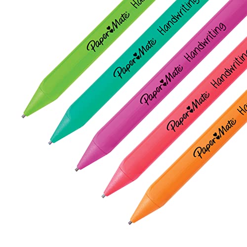 Paper Mate Handwriting Triangular Mechanical Pencil Set with Lead & Eraser Refills, 1.3mm, School Supplies, Office Supplies, Sketching Pencils, Drafting Pencil, Fun Barrel Colors, 8 Count (Pack of 2) - size: 10 count