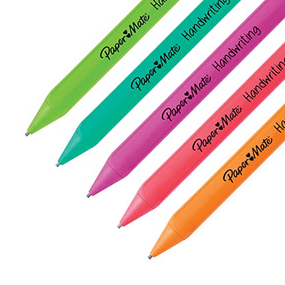 Paper Mate Handwriting Triangular Mechanical Pencil Set with Lead & Eraser Refills, 1.3mm, School Supplies, Office Supplies, Sketching Pencils, Drafting Pencil, Fun Barrel Colors, 8 Count (Pack of 2) - size: 10 count