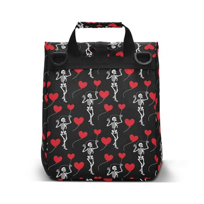 MNSRUU Insulated Lunch Bags Women Men, Romantic Skull Gothic Portable Reusable Thermal Meal Tote Cooler Bag Organizer, Adjustable Shoulder Strap, Handle - color: Skulls 172