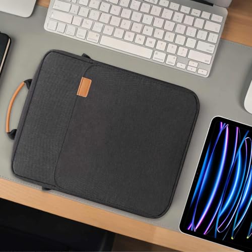 Tablet Sleeve Bag for 13 inch iPad Air (M4/M3/M2) 2026, 13 inch iPad Pro (M5/M4), 12.9" iPad Pro (6th/5th/4th/3rd Gen), Galaxy Tab S10+ S9+ with Magic Keyboard, Protective iPad Case Bag, Black - color: Black