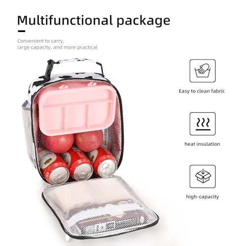 Lovoeo Lunch box Lunch bag for men women Insulated Lunchbox Lunch bags for Work Picnic Travel (Cow) - color: Cow