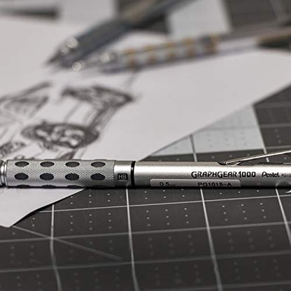 Pentel GraphGear 1000 Mechanical Pencil, (0.5mm) Point Size, Black Barrel, 1 Each (PG1015A) - color: Black, style: 0.5mm