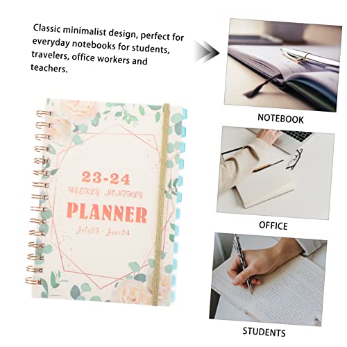 Portable Academic Planner Organizer Daily Agenda Notebook for Scheduling Note Taking Work Planning Weekly Calendar Memo Sections Stickers