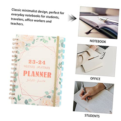 Portable Academic Planner Organizer Daily Agenda Notebook for Scheduling Note Taking Work Planning Weekly Calendar Memo Sections Stickers