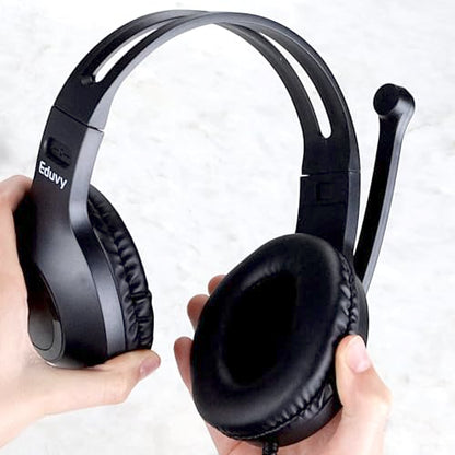 Bulk Headphones for Classroom with Microphone, Heavy-Duty School Pack Wired Headphones for Students with Rotating Boom Mic. Teacher Must Haves from Elementary to College (24 Pack Black) - color: 24 Pack Black