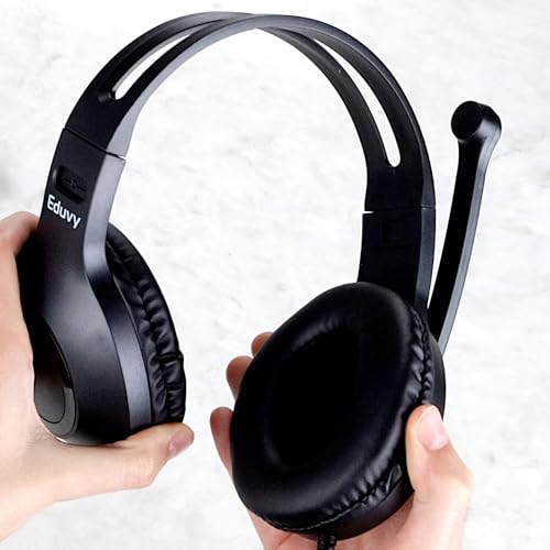 Bulk Headphones for Classroom with Microphone, Heavy-Duty School Pack Wired Headphones for Students with Rotating Boom Mic. Teacher Must Haves from Elementary to College (24 Pack Black) - color: 24 Pack Black