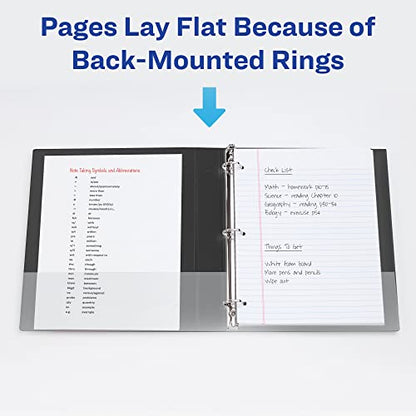 Avery Two-Tone Durable View 3 Ring Binder, 1 Inch Slant Rings, Blush/Sage Binder (17233) - color: Blush/Sage, size: 1"