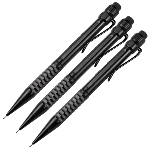 Rite in the Rain Weatherproof Mechanical Twist Pencil, Black Barrel, 0.9mm Black Lead, 3 Pack (No. BK9-3) - color: Black