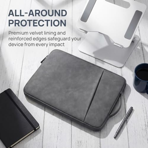 Laptop Sleeve 16 inch,Laptop Sleeve Bag Compatible with MacBook Pro/Air,HP,Dell,Lenovo,Slim Shockproof Cover with Accessory Pocket(Gray) - color: Dark Gray, size: 16 inch
