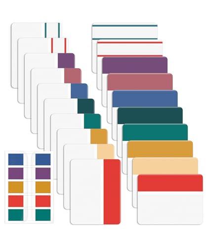 Mr. Pen- Sticky Index Tabs, 500 Pcs, 21 Sets, Colorful | Writable Colored Pages Markers Labels for Reading Notes, Books, Binders, Notebook, Folders and Classify Files - color: Retro