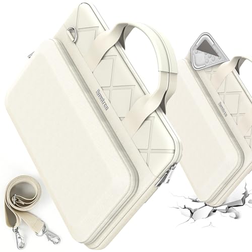 Smatree CityShield 15-16 inch Laptop Shoulder Bag, Water-Resistant Sleeve | for MacBook,Lenovo,HP, Samsung,DELL,ASUS,Microsoft,MSI,Acer,360 Protective Case with Hard Shell Accessory Pocket,White(MC04) - color: White, size: 15-16 inch (MC04)