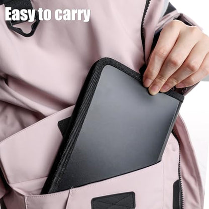 Koogel Expanding File Folder, 13 Pockets Small Accordion File Holder Organizer with Labels for Receipt Cards, Document, Zipper Closure, Bill Business, Coupons Storage, Classroom, 8.3X5.1 Inches, Black