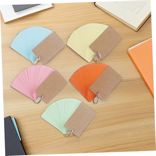 5pcs Diy Flashcards Flash Cards for Studying Blank Writing Cards Flashcards Binder Ring