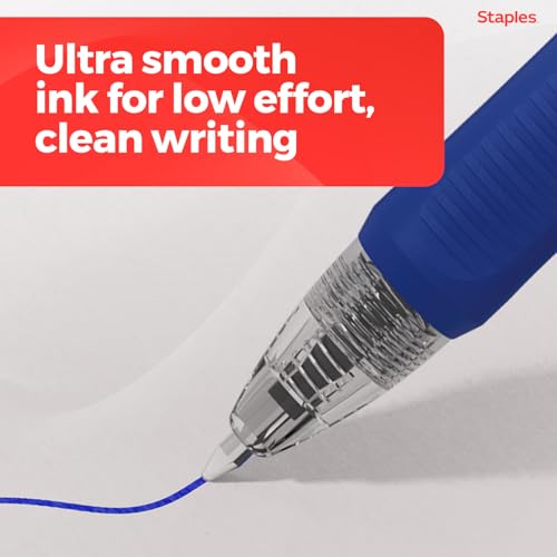 Staples ProGel Retractable Gel Pen, Fine Point, 0.7mm, Blue Ink, 36/Pack (ST62108) - color: Blue, size: 36 Pack, style: Fine Point