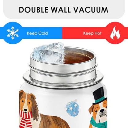 Dog Gifts For Women - Birthday Christmas Gift For Dog Lovers - Cute Dogs 18oz Tumbler With Handle for Dogs Mom, Keeps Drinks Cold & Hot Double Wall Vacuum Insulated Water Bottle - color: Pug