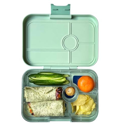 Yumbox Tapas Leakproof Bento Box, 5 Compartments, Pistachio Green | Large Capacity Design | Removable Compartment Tray | Easy-Open Single Latch | Ideal for Teens & Adults | Dishwasher-Safe Tray - color: Pistachio Green Jungle