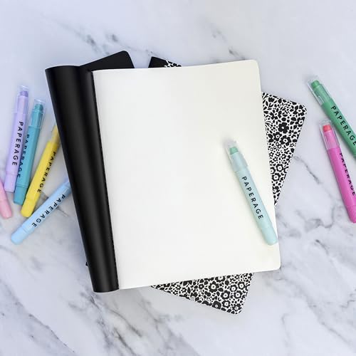 PAPERAGE Soft Cover Blank Journal Notebook, 2 Pack, (Dark Green), 100 Pages, Large 7.5 inches x 9.5 inches, Ideal for Sketch Book, Note Taking & Travel Journal - color: Dark Green, style: Plain 100pgs (2 Pack)