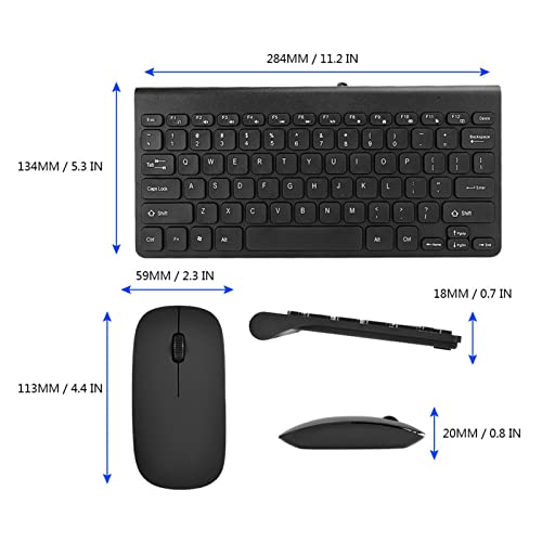 Wired Keyboard and Mouse, Ultra-Thin USB Keyboard Optical Mouse Set ComboFull Size Wire Corded Keyboard Mouse Combo Set with Number Pad for Laptop,PC,Desktop(Black)