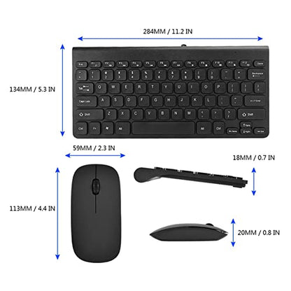 Wired Keyboard and Mouse, Ultra-Thin USB Keyboard Optical Mouse Set ComboFull Size Wire Corded Keyboard Mouse Combo Set with Number Pad for Laptop,PC,Desktop(Black)