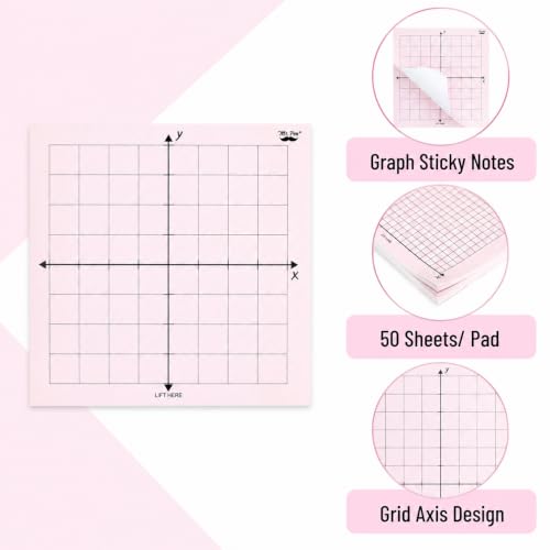 Mr. Pen- Graph Paper Sticky Notes, 6 Pads, 3x3 Inch, Pastel Colors | Graph Sticky Notes, Math Graph Paper, Graphing Sticky Notes, Grid Sticky Notes, Grid Notepad, Mini Graph Paper - color: Pastel