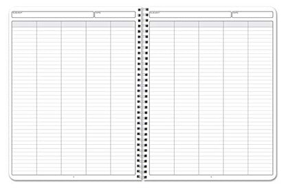 BookFactory 5 Column Log Book, Wire-O, 100 Pages | Columnar Notebook Format, 8.5'' x 11'' - Made in USA - size: 5 Column, style: Wire-O