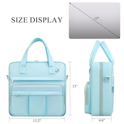 Zipper Binder | 3 Inch O-Ring, 600 Sheet Capacity Trapper Keeper with Shoulder Strap & Handle, Binder Bag with Multiple Storage Pockets, Fits 13" Laptop (Blue) - color: Blue