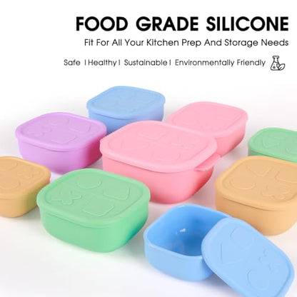 Silicone Bento Box ｜Food Grade & Leakproof Lunch Box Bento with Lids ｜3-Piece Space-Saving Nesting Kit Food Storage Containers Set (Pink) - color: Pink