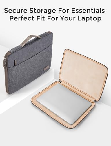 DOMISO 13.3 inch Laptop Case Sleeve Protective Cover Compatible with 14 inch MacBook Pro M4 M3 M2/MacBook Pro Max,13-13.3 inch Dell,Lenovo, HP,Waterproof Computer Cases Bag with Handle,Dark Grey - color: Dark Grey, size: 14" for MacBook Pro