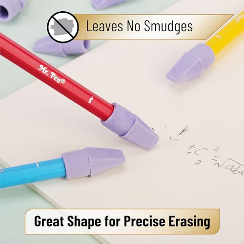 Mr. Pen- Pencil Erasers Toppers, 120 Pack, Purple, Erasers for Pencils | Pencil Top Erasers, Pencil Eraser - color: Purple, size: 120 Pack