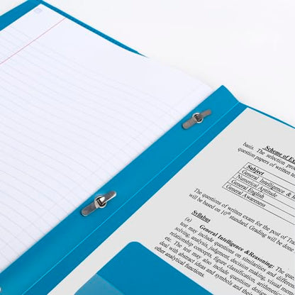 Five Star Folder, 2 Pocket, 8-1/2" x 11" | Plastic | Tidewater Blue | Prong Fasteners | Pack of 2 - color: Tidewater Blue, size: 1 Count (Pack of 2)