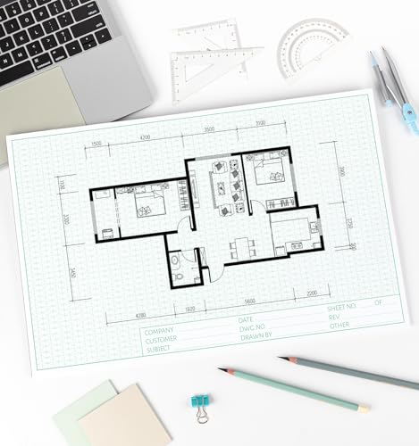 Isometric Graph Paper, 11"x17" Dot Grid Paper, 0.25" Grid, 50 Sheets Landscape, Easy-Tear Glue-Bound, 11"x17" Cardboard Backing, for Drafting, Engineering, Architect Designers - color: 1 Pack-Dot Grid (50 Sheets/Pad), size: 11" x 17"Landscape
