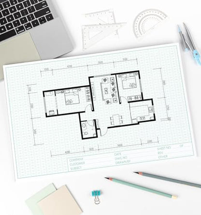 Isometric Graph Paper, 11"x17" Dot Grid Paper, 0.25" Grid, 50 Sheets Landscape, Easy-Tear Glue-Bound, 11"x17" Cardboard Backing, for Drafting, Engineering, Architect Designers - color: 1 Pack-Dot Grid (50 Sheets/Pad), size: 11" x 17"Landscape