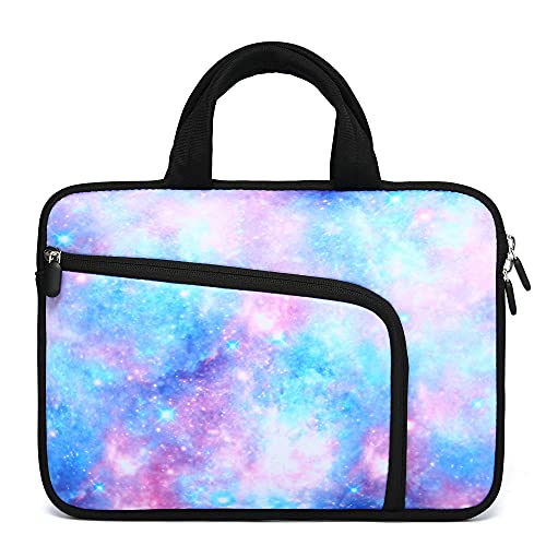 14 15 15.4 15.6 inch Laptop Handle Bag Computer Protect Case Pouch Holder Notebook Sleeve Neoprene Cover Soft Carrying Case with Extra Pockets For Dell Lenovo Toshiba Chromebook ASUS Acer(Blue Galaxy) - color: Blue Galaxy, size: For 14" 15-15.6 Inch