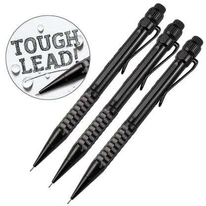 Rite in the Rain Weatherproof Mechanical Twist Pencil, Black Barrel, 0.9mm Black Lead, 3 Pack (No. BK9-3) - color: Black