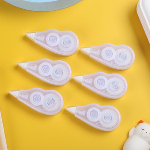 Correction Tape with Ergonomic Plastic Design for Instant Corrections 6pcs Portable and Compact, for School and Office Use by Students and Professionals