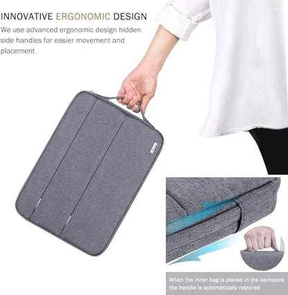 Voova 14 15 Inch Laptop Sleeve Case, Waterproof Computer Bag Cover Compatible with MacBook Air 15 M2/M3/M4 2022-2025, MacBook Pro 15, Hp chromebook 14, 14-15” Dell Lenovo Acer Asus, Grey - color: Grey, size: 14-15 Inch