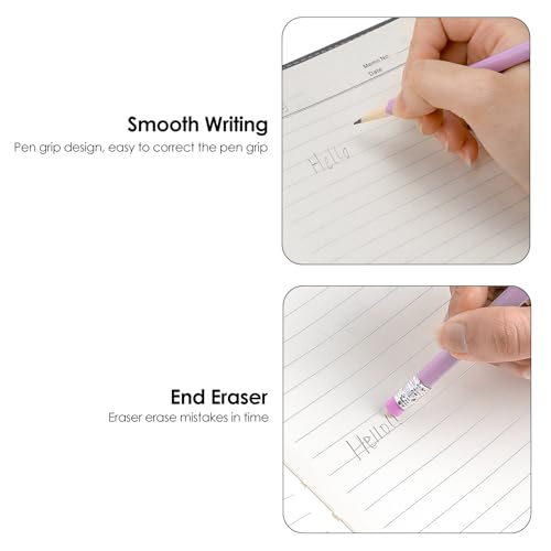 SHIDOW #2 HB Purple Wood Pencils With Erasers Office Writing 30 Pack | Purple Pencil Erasable