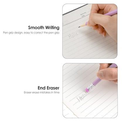 SHIDOW #2 HB Purple Wood Pencils With Erasers Office Writing 30 Pack | Purple Pencil Erasable
