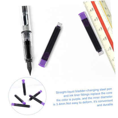 50pcs Erasable Ink Refills for Fountain Pens Absorbent Cartridges for Students and Office Use Easy Ink Filling for Smooth Writing