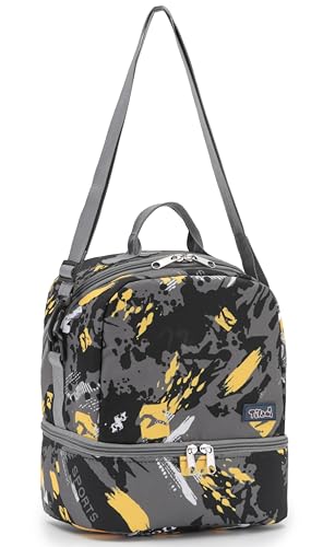NEW TILAMI Kids Lunch Bag Double Insulated for tilami Rolling Backpack Girls Boys forTravel School Picnic, Urban Sporty Gray - color: Urban Sporty Gray