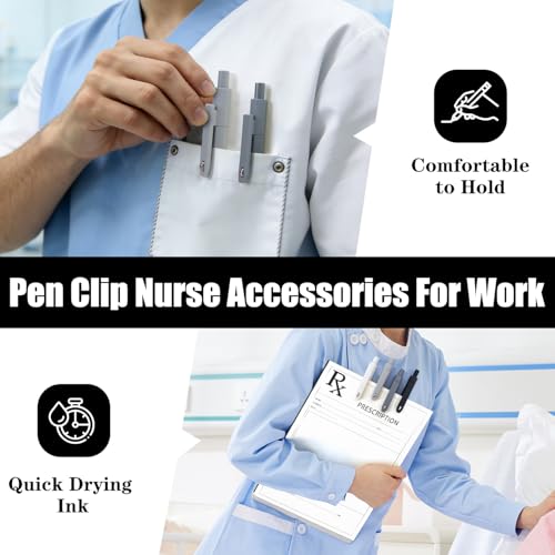 Piochoo Black Gel Pens, 8Pcs Fine Point Black Ink Smooth Writing Pens for Journaling, Nurse Aesthetic Cute Office School Supplies, Gifts for Women and Men(8Pcs Black White Grey-Black Ink) - color: White Black