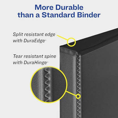 Avery Durable View 3 Ring Binders, 3" EZD Rings, 6 White Binders (09701) - size: 3", style: 6 Pack