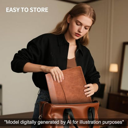 13 Inch Leather Laptop Sleeve Compatible with MacBook Neo 13" 2026 & MacBook Air/Pro 13" (M5/M4/M3/M2/M1, 2025-2018), Magnetic Buckle Closure Protective Case Cover,Brown - color: Brown, size: For MacBook 13"