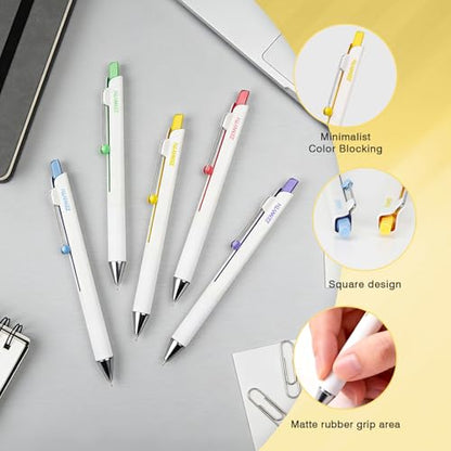 Ddaowanx Gel Pens,5Pcs Fine Point Smooth Writing Pens,0.5mm Black Ink for Journaling,Writing,Note Taking,Office School Supplies,Gifts for Women Man - color: Classical