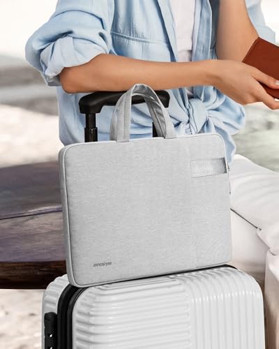 Innostyle Laptop Sleeve, 13-14 inch MacBook Laptop Bag, for Women Men, Grey | with Handle, Lightweight, Shock, Water Laptop Case, MacBook Air & MacBook Pro - color: Grey