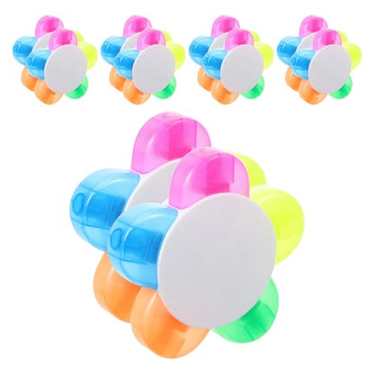 COHEALI 10pcs Flower Shape Petal Highlighter Pens with Smooth Writing Experience and Color Variety for Note Highlighting Tasks and Studying Essentials, Creative Lightweight Design